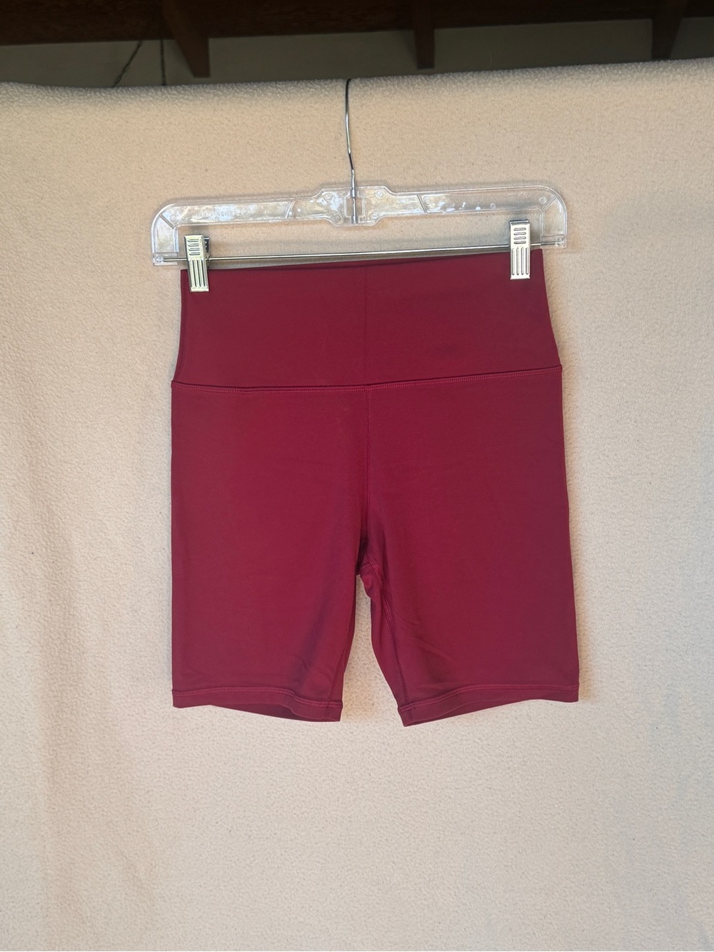 Athleta high-rise shorts burgundy